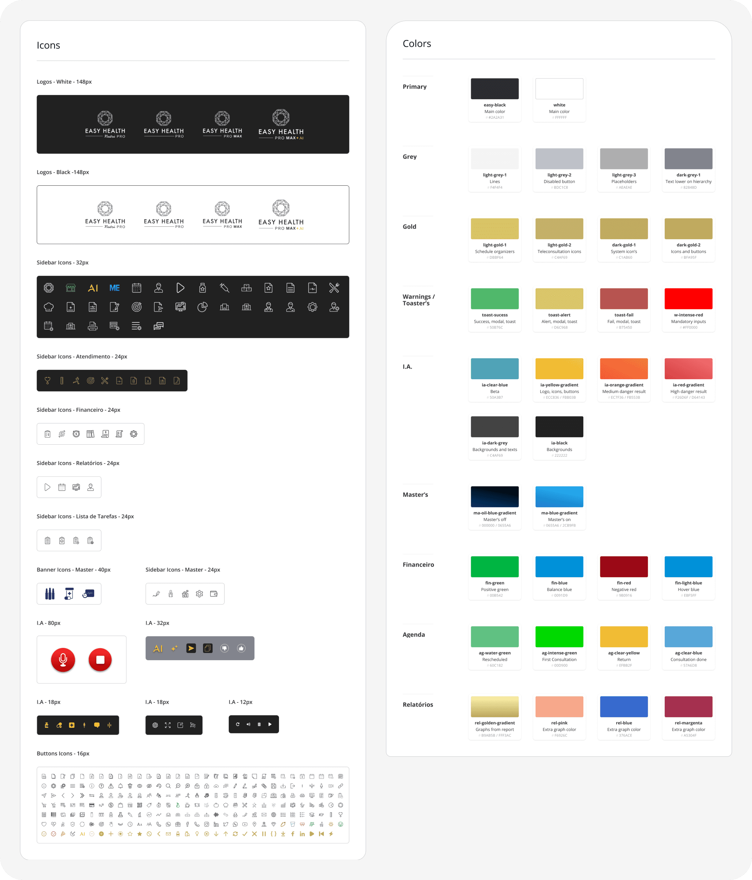 Fundamentos visuais do Easy Health 2